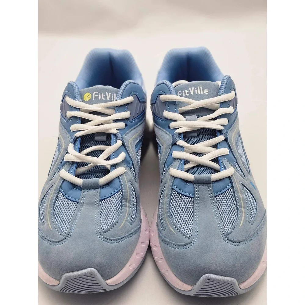 FitVille Recovery Sneakers Womens 9.5W Blue Arch Support LQ-RCV120240112W